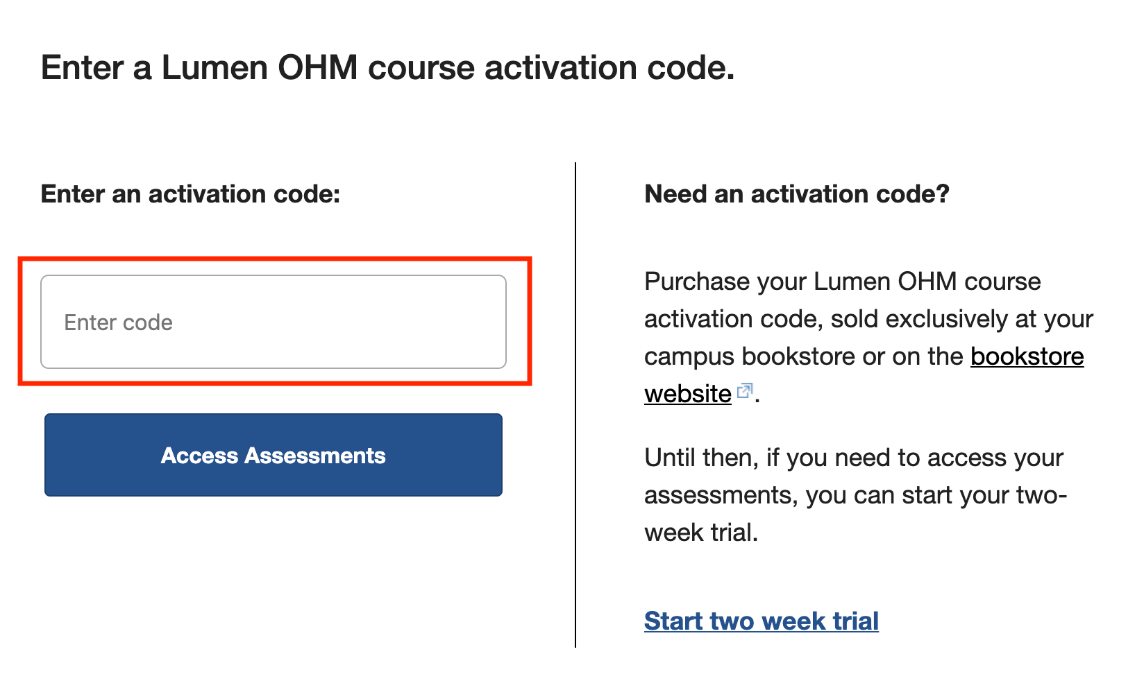 How To Redeem Your Pin/access Code To Access To Lumen Courseware